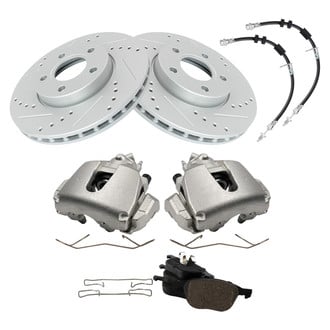 TRQ® - Performance Ceramic Brake Kit with Calipers and Hoses