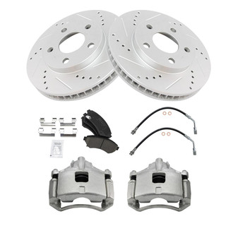 TRQ® - Performance Ceramic Brake Kit with Calipers and Hoses