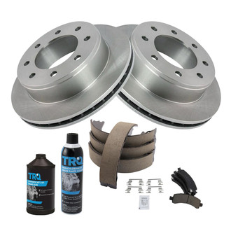 TRQ® - Disc Brake Kit with Ceramic Pads and Shoes