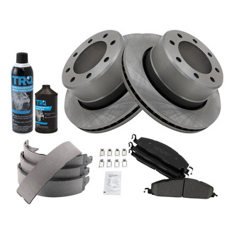 TRQ® - Disc Brake Kit with Ceramic Pads and Shoes