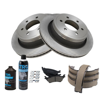 TRQ® - Disc Brake Kit with Ceramic Pads and Shoes
