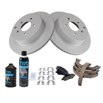 TRQ® - Disc Brake Kit with Ceramic Pads and Shoes