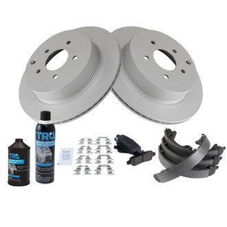 TRQ® - Disc Brake Kit with Ceramic Pads and Shoes