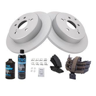 TRQ® - Disc Brake Kit with Ceramic Pads and Shoes
