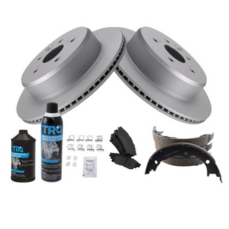 TRQ® - Disc Brake Kit with Ceramic Pads and Shoes
