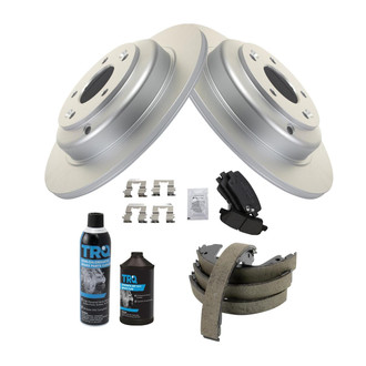 TRQ® - Rear Disc Brake Kit with Ceramic Pads and Shoes