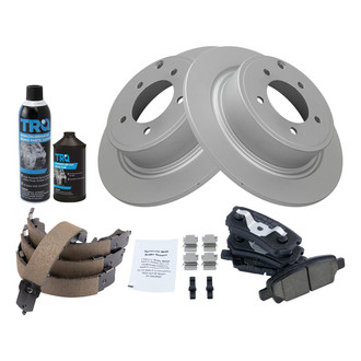 TRQ® - Disc Brake Kit with Ceramic Pads and Shoes