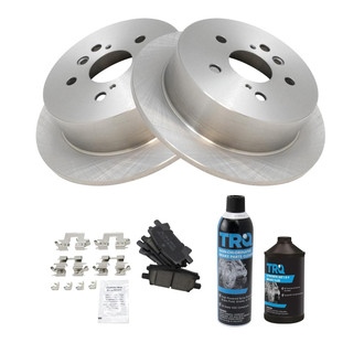 TRQ® - Rear Disc Brake Kit with Ceramic Pads and Shoes