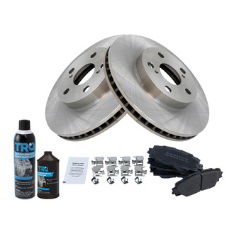 TRQ® - Front Disc Brake Kit with Semi-Metallic Pads