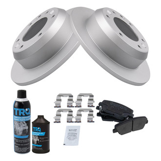TRQ® - Rear Disc Brake Kit with Semi-Metallic Pads