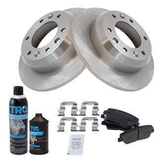 TRQ® - Rear Disc Brake Kit with Semi-Metallic Pads