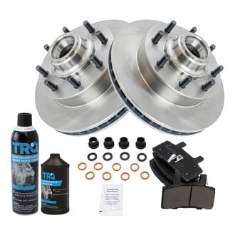 TRQ® - Front Disc Brake Kit with Semi-Metallic Pads