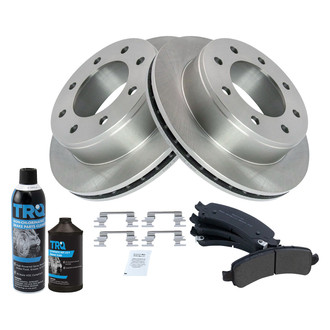 TRQ® - Rear Disc Brake Kit with Semi-Metallic Pads
