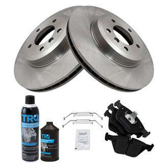 TRQ® - Front Disc Brake Kit with Semi-Metallic Pads