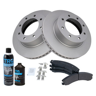 TRQ® - Front Disc Brake Kit with Semi-Metallic Pads