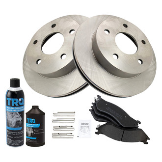 TRQ® - Front Disc Brake Kit with Semi-Metallic Pads