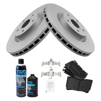 TRQ® - Front Disc Brake Kit with Semi-Metallic Pads