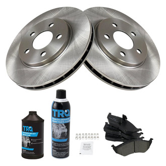 TRQ® - Front Disc Brake Kit with Semi-Metallic Pads