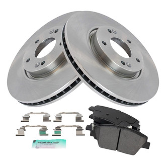 TRQ® - Front Disc Brake Kit with Semi-Metallic Pads