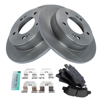 TRQ® - Rear Disc Brake Kit with Semi-Metallic Pads