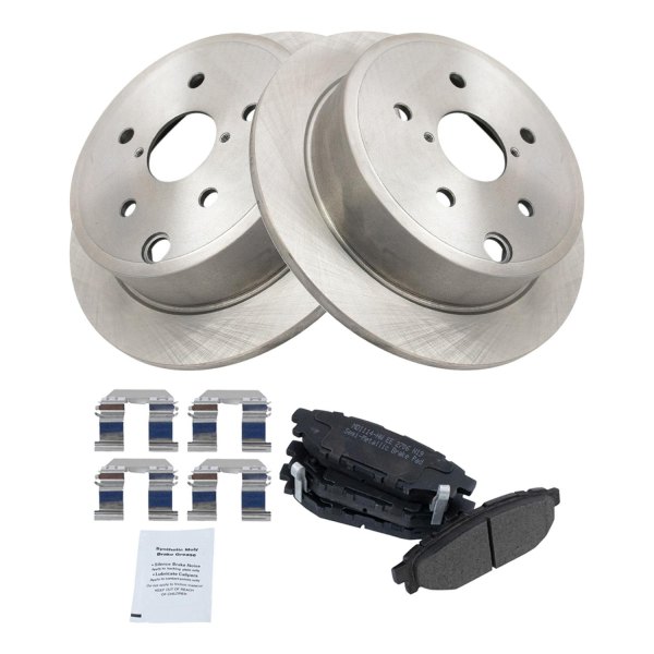 TRQ® - Rear Disc Brake Kit with Semi-Metallic Pads