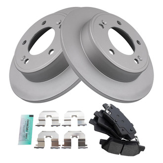 TRQ® - Rear Disc Brake Kit with Semi-Metallic Pads