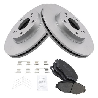 TRQ® - Front Disc Brake Kit with Semi-Metallic Pads