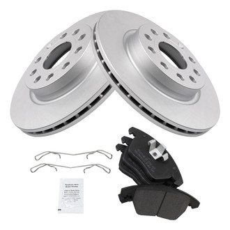 TRQ® - Front Disc Brake Kit with Semi-Metallic Pads