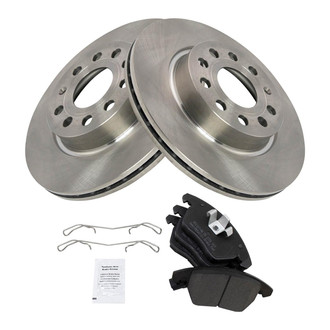 TRQ® - Front Disc Brake Kit with Semi-Metallic Pads