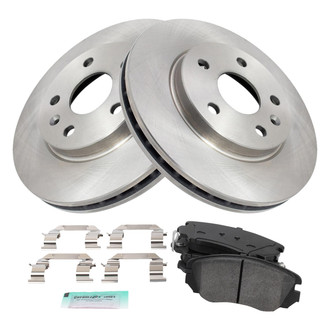 TRQ® - Front Disc Brake Kit with Semi-Metallic Pads