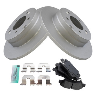 TRQ® - Rear Disc Brake Kit with Semi-Metallic Pads