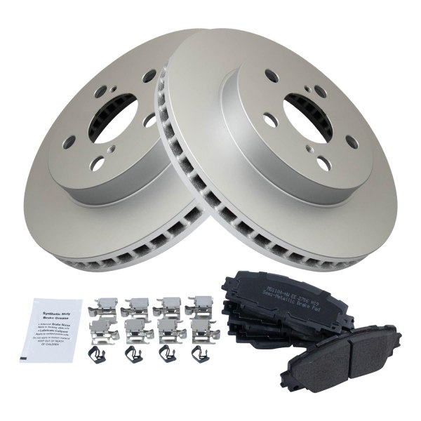 TRQ® - Front Disc Brake Kit with Semi-Metallic Pads