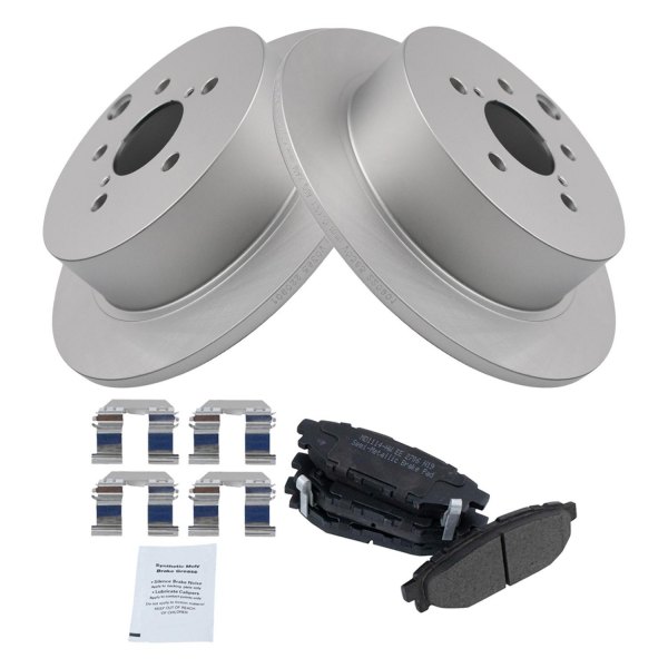 TRQ® - Rear Disc Brake Kit with Semi-Metallic Pads