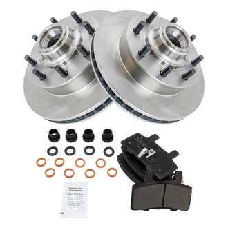 TRQ® - Front Disc Brake Kit with Semi-Metallic Pads