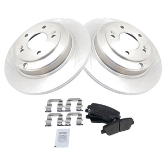 TRQ® - Rear Disc Brake Kit with Semi-Metallic Pads