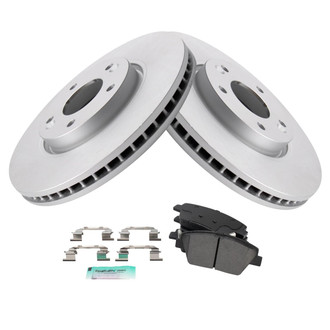 TRQ® - Front Disc Brake Kit with Semi-Metallic Pads
