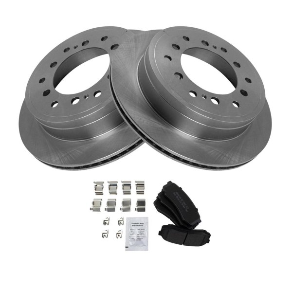 TRQ® - Rear Disc Brake Kit with Semi-Metallic Pads