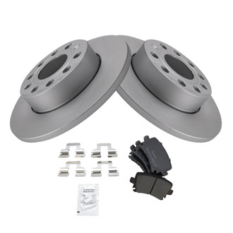 TRQ® - Rear Disc Brake Kit with Semi-Metallic Pads