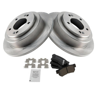 TRQ® - Rear Disc Brake Kit with Semi-Metallic Pads