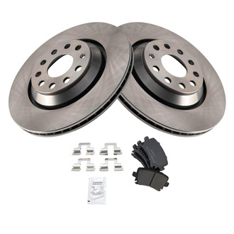 TRQ® - Rear Disc Brake Kit with Semi-Metallic Pads