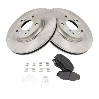 TRQ® - Front Disc Brake Kit with Semi-Metallic Pads