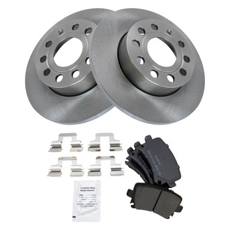 TRQ® - Rear Disc Brake Kit with Semi-Metallic Pads