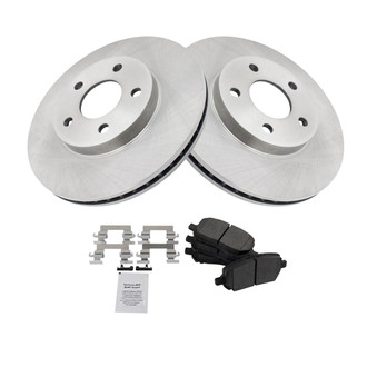 TRQ® - Front Disc Brake Kit with Semi-Metallic Pads
