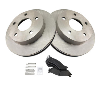 TRQ® - Front Disc Brake Kit with Semi-Metallic Pads