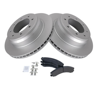 TRQ® - Rear Disc Brake Kit with Semi-Metallic Pads