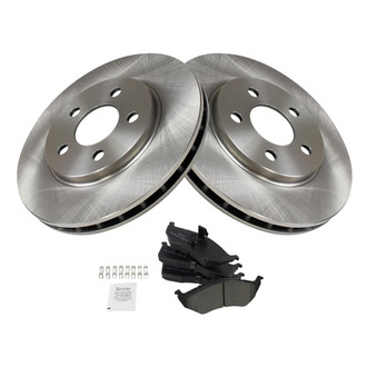 TRQ® - Front Disc Brake Kit with Semi-Metallic Pads