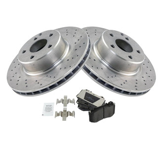 TRQ® - Front Disc Brake Kit with Semi-Metallic Pads