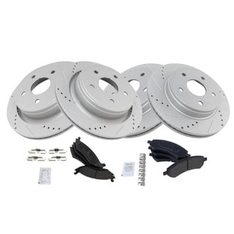 TRQ® - Performance Semi-Metallic Front and Rear Brake Kit