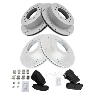 TRQ® - Performance Semi-Metallic Front and Rear Brake Kit