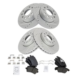 TRQ® - Performance Semi-Metallic Front and Rear Brake Kit